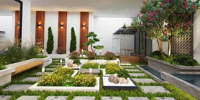 طراحی فضای سبز در حیاط