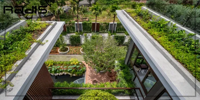 همه چیز درباره طراحی فضای سبز ویلا _ فضای سبز ویلایی مدرن با درختان و گیاهان زیبا