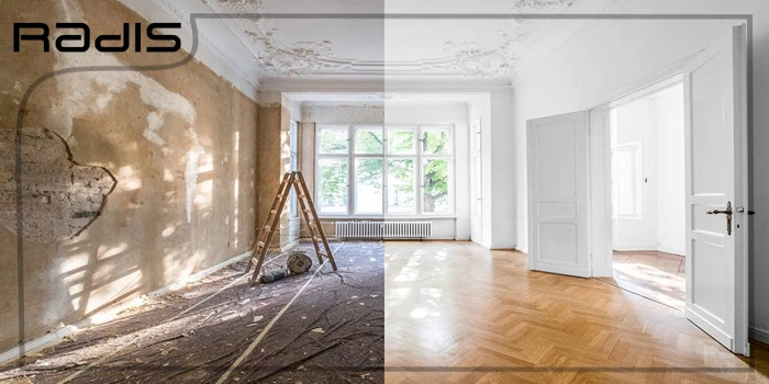 بازسازی ویلا + محاسبه هزینه _ تصویری از نمای داخلی ویلایی شیک قبل و بعد از بازسازی